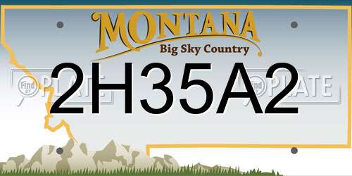 2H35A2 Montana License Plate