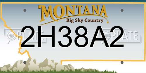 2H38A2 Montana License Plate
