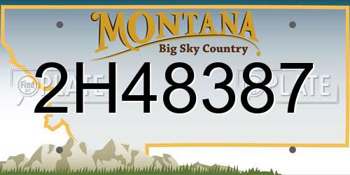 2H48387 Montana License Plate