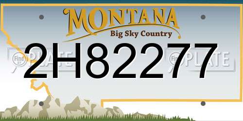 2H82277 Montana License Plate