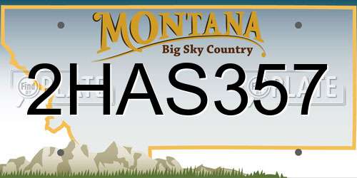 2HAS357 Montana License Plate