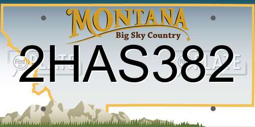 2HAS382 Montana License Plate