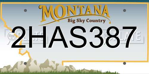 2HAS387 Montana License Plate