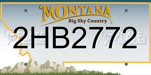 2HB2772 Montana License Plate