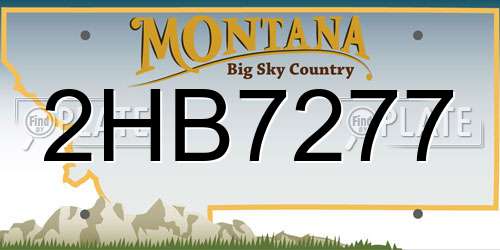 2HB7277 Montana License Plate