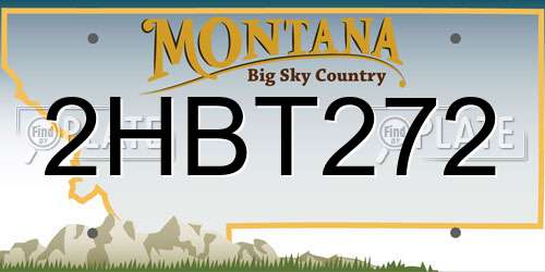 2HBT272 Montana License Plate