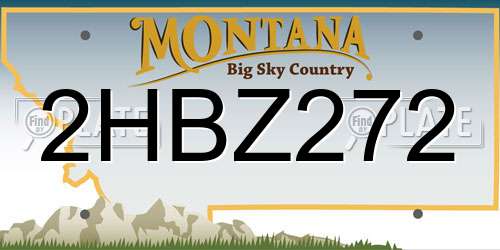 2HBZ272 Montana License Plate