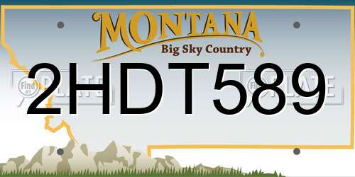 2HDT589 Montana License Plate
