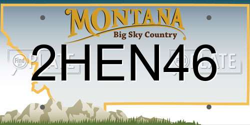 2HEN46 Montana License Plate