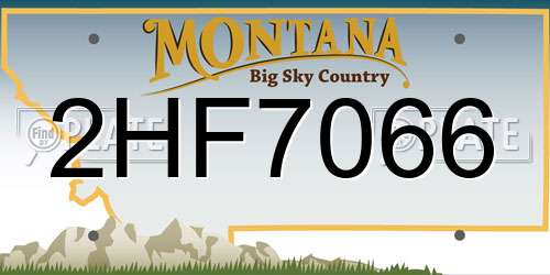 2HF7066 Montana License Plate