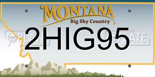 2HIG95 Montana License Plate