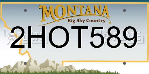 2HOT589 Montana License Plate