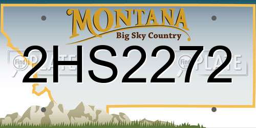 2HS2272 Montana License Plate