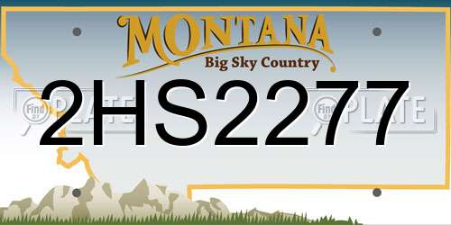 2HS2277 Montana License Plate