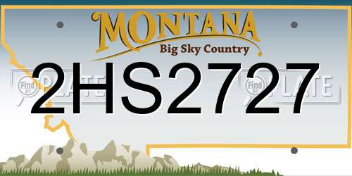 2HS2727 Montana License Plate
