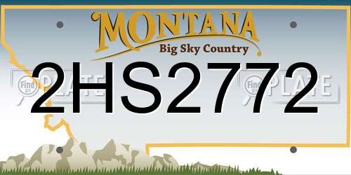 2HS2772 Montana License Plate
