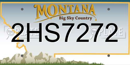 2HS7272 Montana License Plate