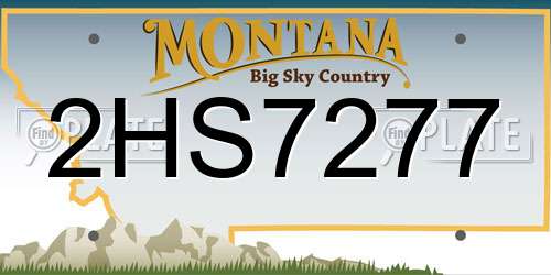 2HS7277 Montana License Plate