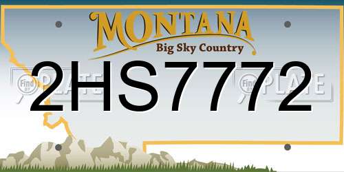 2HS7772 Montana License Plate