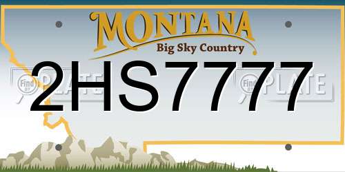 2HS7777 Montana License Plate