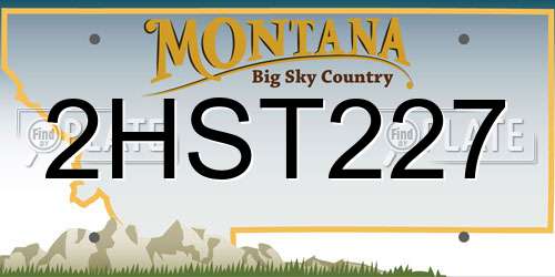 2HST227 Montana License Plate