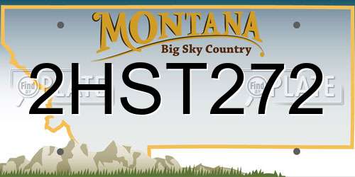 2HST272 Montana License Plate