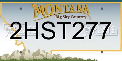 2HST277 Montana License Plate