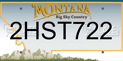 2HST722 Montana License Plate