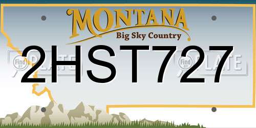 2HST727 Montana License Plate