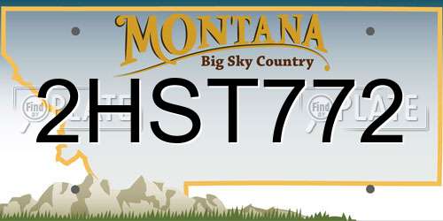2HST772 Montana License Plate
