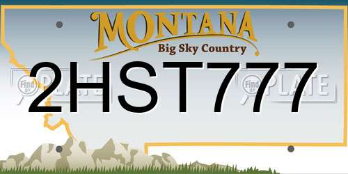 2HST777 Montana License Plate