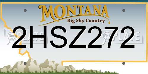 2HSZ272 Montana License Plate