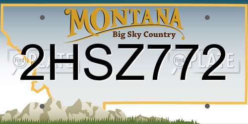 2HSZ772 Montana License Plate