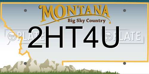 2HT4U Montana License Plate