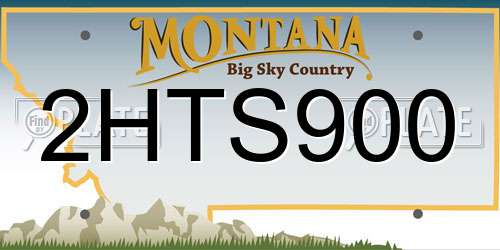 2HTS900 Montana License Plate