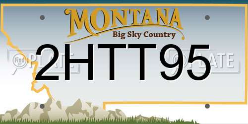 2HTT95 Montana License Plate
