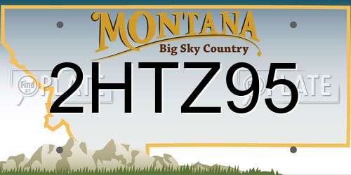 2HTZ95 Montana License Plate