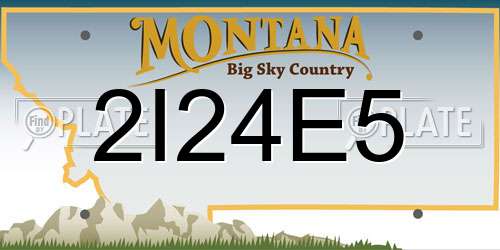 2I24E5 Montana License Plate