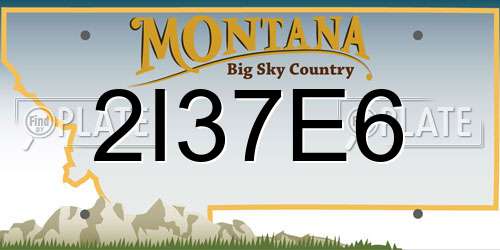 2I37E6 Montana License Plate