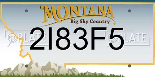 2I83F5 Montana License Plate