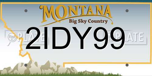 2IDY99 Montana License Plate