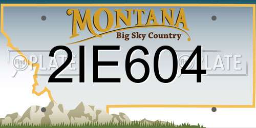 2IE604 Montana License Plate