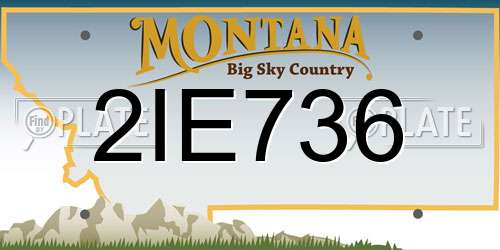 2IE736 Montana License Plate