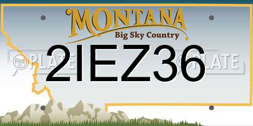 2IEZ36 Montana License Plate