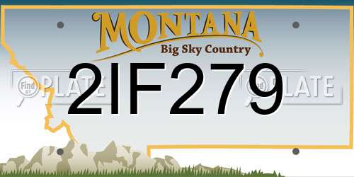 2IF279 Montana License Plate