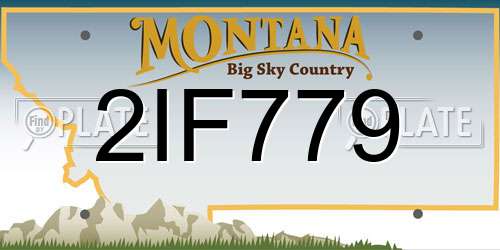 2IF779 Montana License Plate