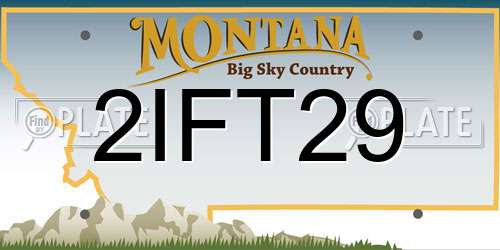 2IFT29 Montana License Plate