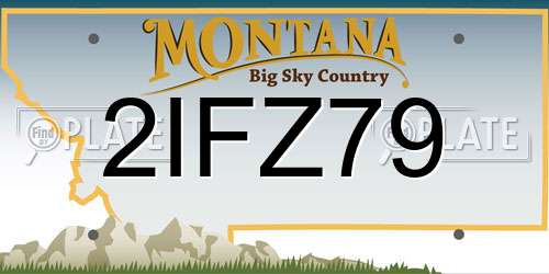 2IFZ79 Montana License Plate