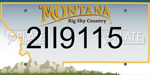 2II9115 Montana License Plate