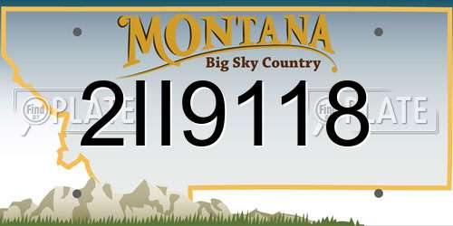 2II9118 Montana License Plate